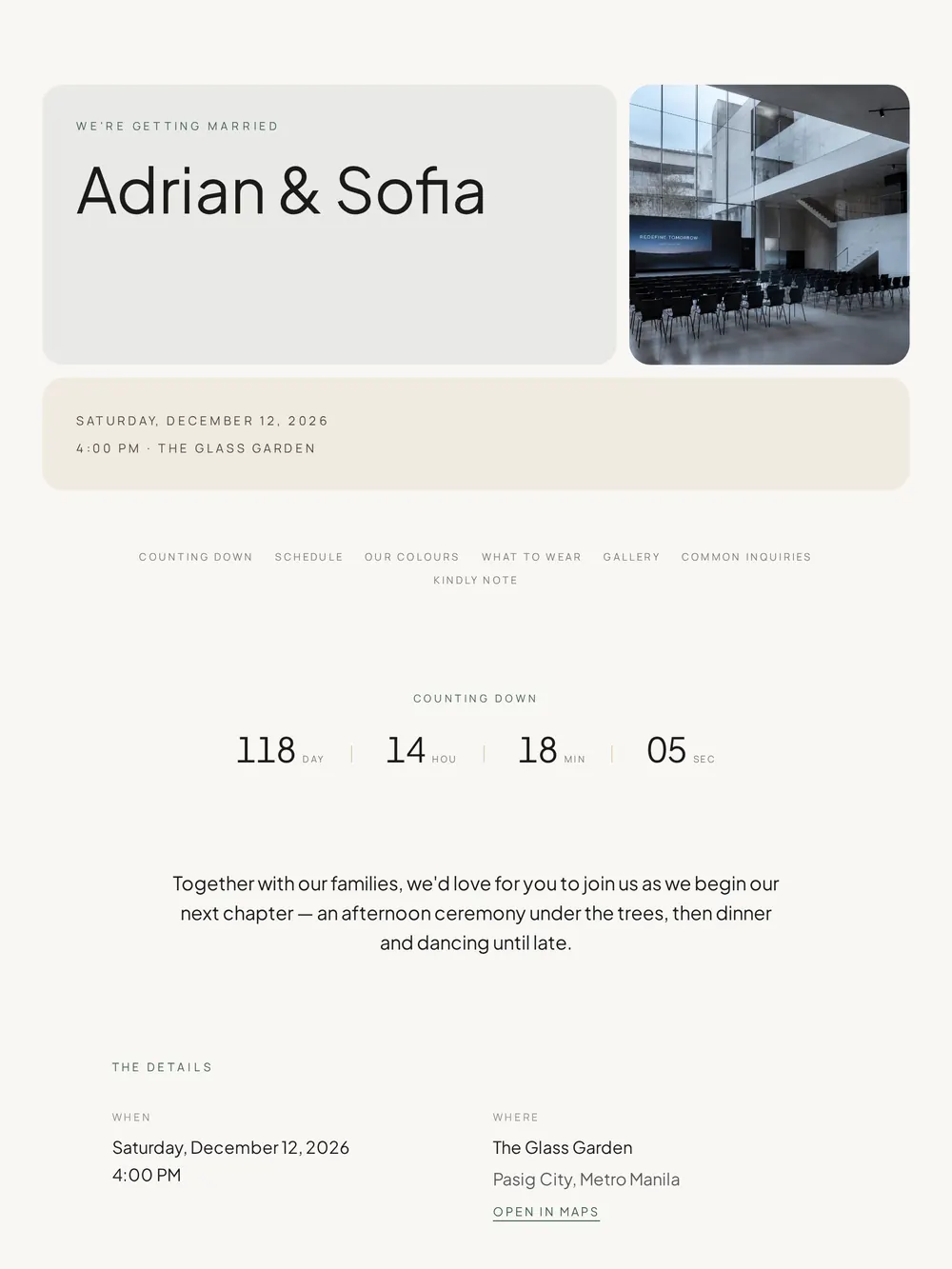 Contemporary invitation template preview