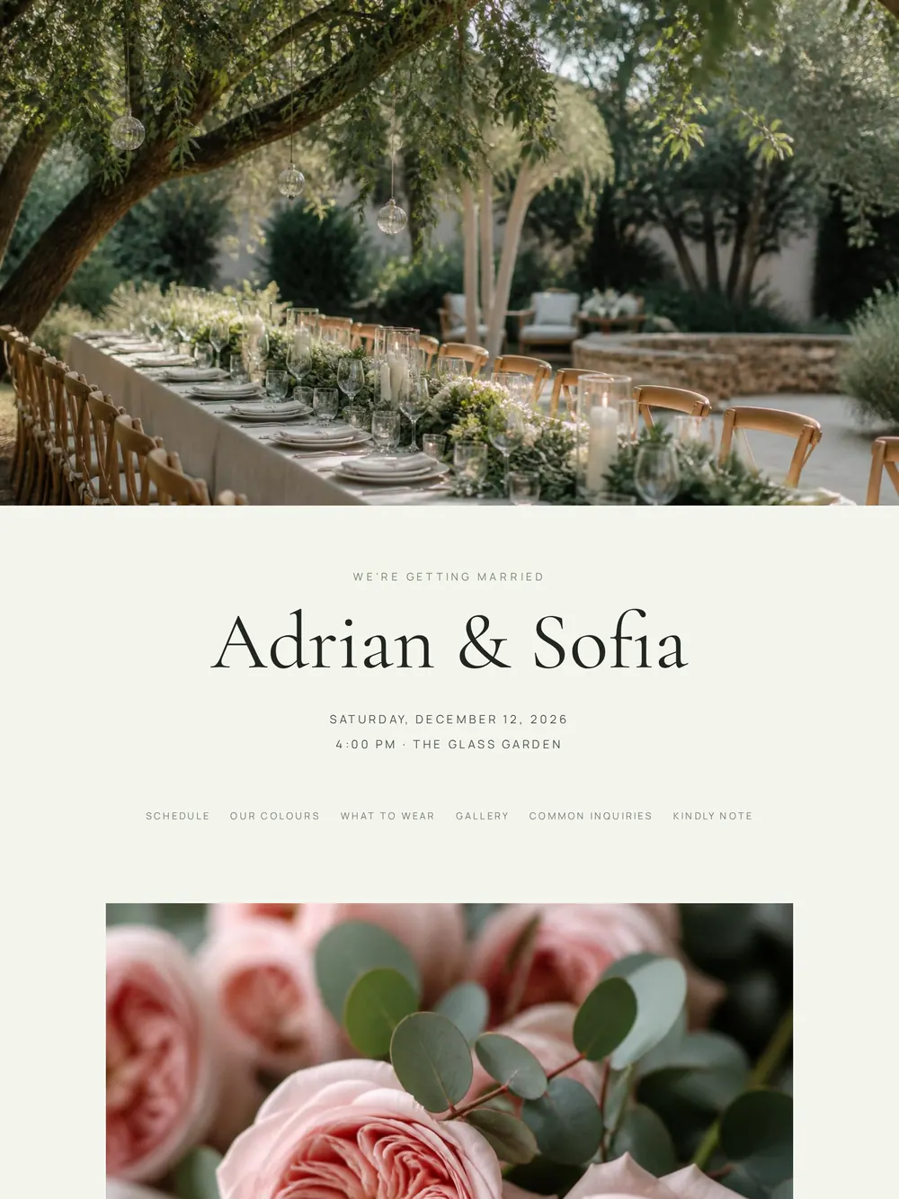 Garden invitation template preview