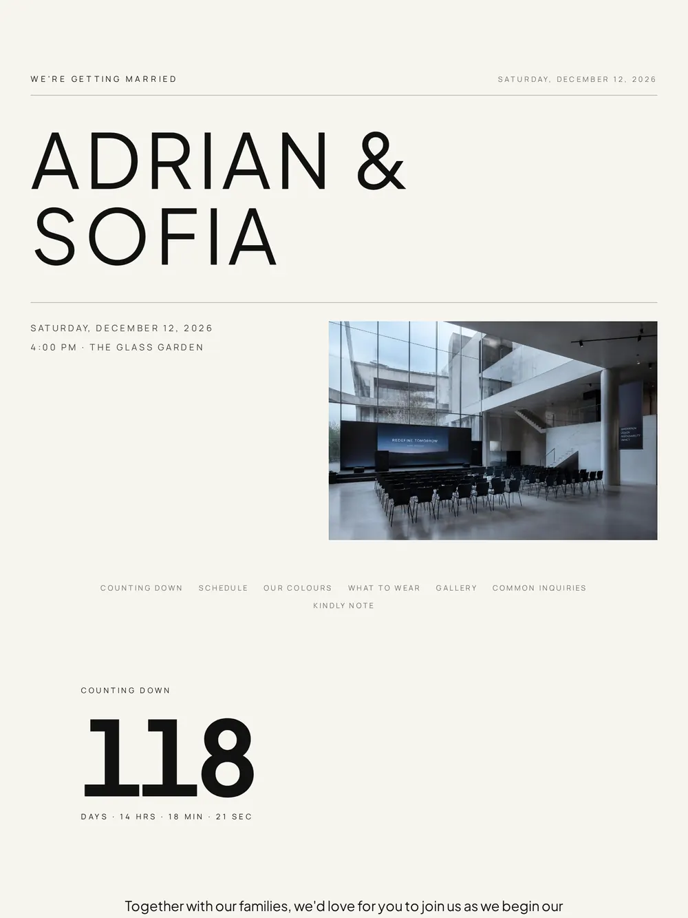 Modern Bold invitation template preview