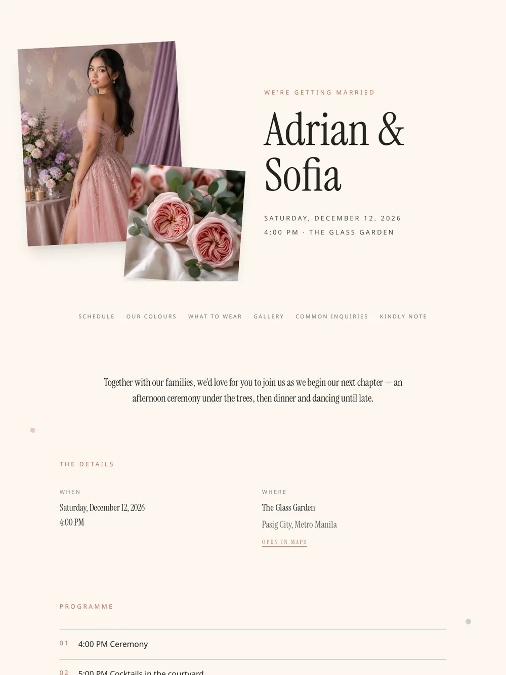 Confetti invitation template preview