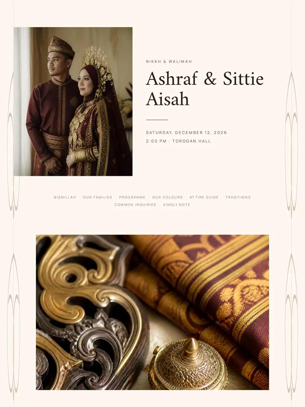 Maranao Royal invitation template preview